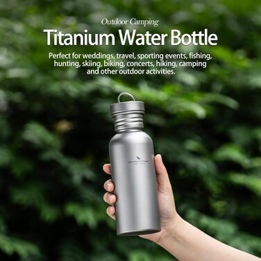 Фляга Titan Boundless Voyage Ti3002D-750ML для спорту, кемпінгу та туризму. Титанова, 750 мл