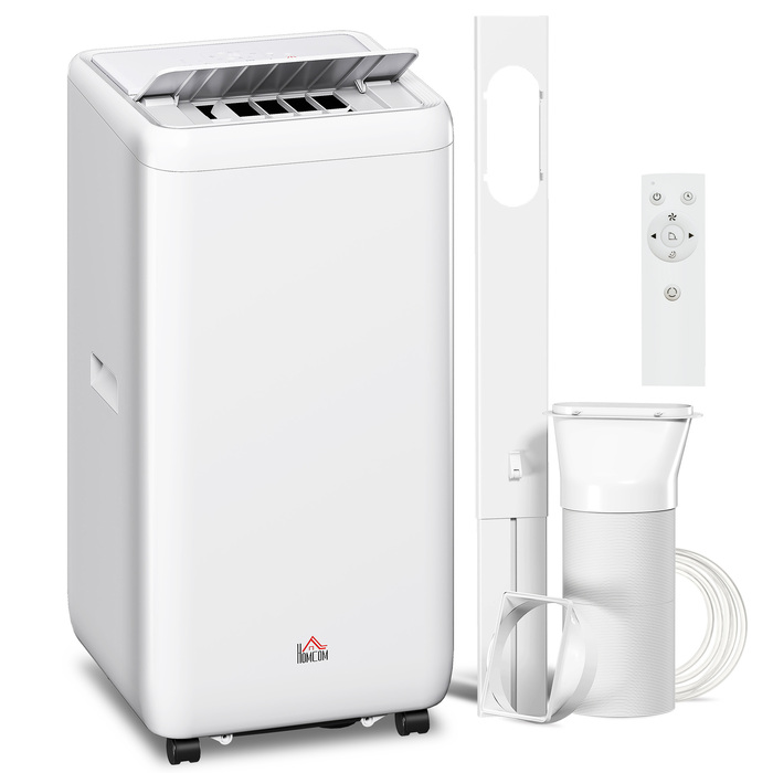 Мобільний кондиціонер з відвідним шлангом 12 000 BTU / 3,5 кВт, 5-в-1, з 24-годинним таймером та пультом дистанційного керування для приміщень до 35 м²