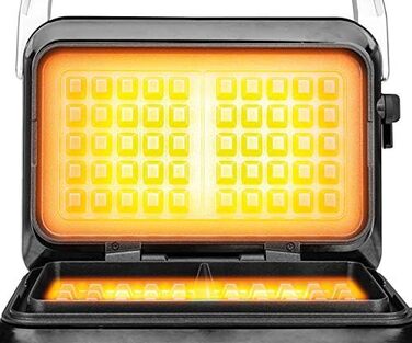 Вафельниця GASTROBACK 42424 Advanced Control з керуванням LCD-дисплеєм, 5 програм, 7 рівнів підсмажування, нержавіюча сталь, 1600 Вт, срібна (Single)