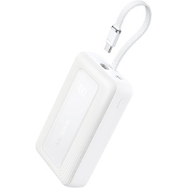 Powerbank Anker Zolo (2025 Upgrade) 20000mAh 30W з USB-C кабелем. Підходить для iPhone, Galaxy та інших пристроїв. Білий