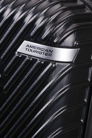 Дорожня валіза American Tourister Mickey Clouds, розмір S, розширювана, 55 см, 38/45 л, чорна з принтом Міккі Мауса, ручна поклажа, на колесах