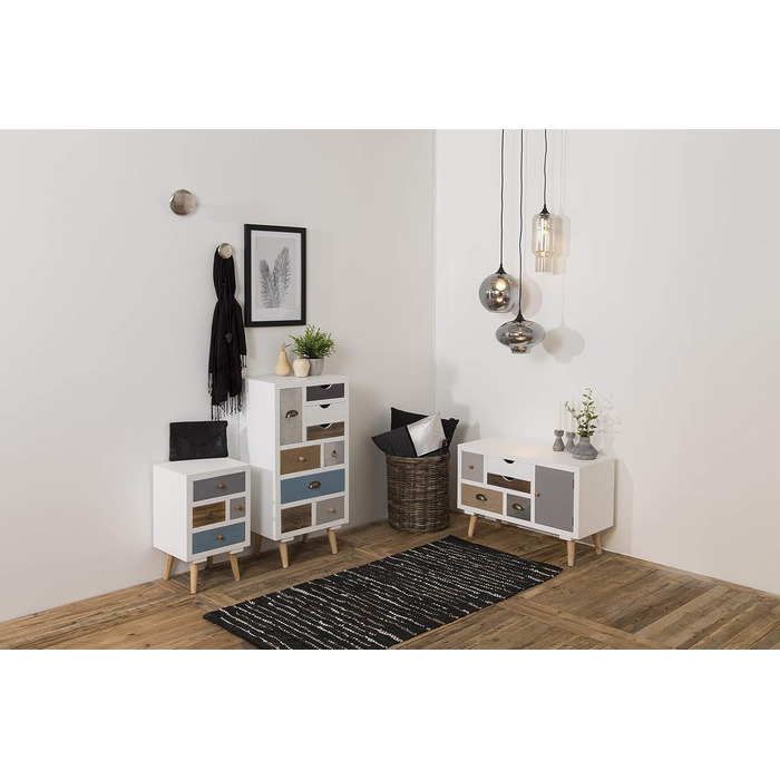 Комод AC Design Furniture Suwen, 48x32x98 см, багатоколірний, дерево