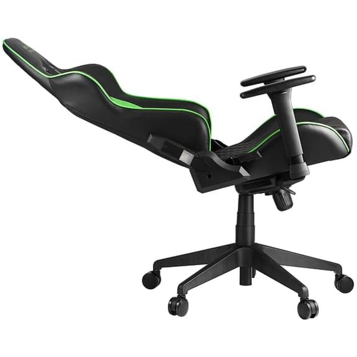Ігрове крісло Razer TAROK PRO від Zen Gaming, чорне/зелене, з меморі-піною для попереку, подушкою для шиї, 3D-підлокітниками