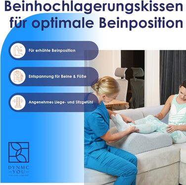 Подушка для ніг Ergonomisches Venenkissen – ортопедична подушка для ніг для дорослих, підтримка ніг, Oeko-Tex, розмір M (20см)