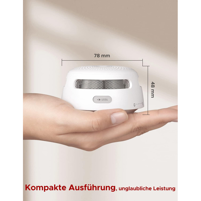 Датчик диму X-Sense Wi-Fi, EN14604, з батареєю, сповіщення в додатку, 1 шт.