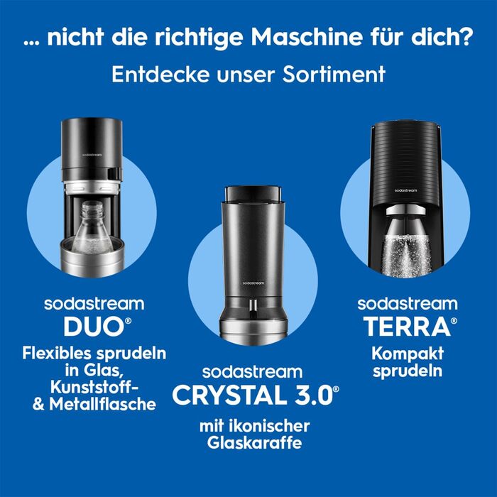 Сифон для газування води SodaStream ART, пляшка 1л та циліндр CO2, чорний