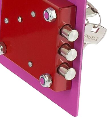 Сейф HMF 49216-15 малий меблевий з ключем, рожевий, 23x17x17 см