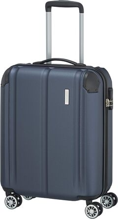 Дорожній чемодан Travelite CITY, ручна поклажа, 4 колеса, легкий, жорсткий корпус, захист від подряпин, 55 см, 40 л, синій