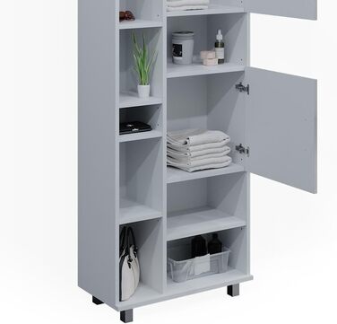 Шафа для ванної Vicco Ilias, білий глянець, 60x190 см
