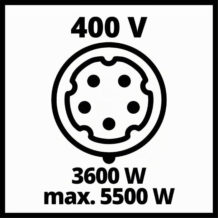 Бензиновий генератор Einhell TC-PG 55/E5 (5.5 кВт макс, 5 кВт ном), 4-тактний двигун, бак 25 л, 2x230В, 1x400В