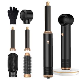 Набір для укладки волосся Hairstyler 5-в-1 з автозавиткою та феном, чорний