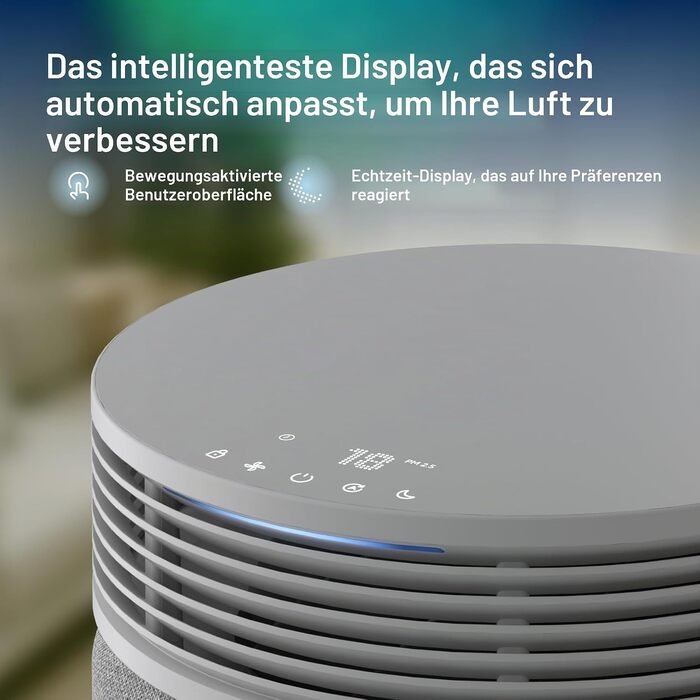 Очищувач повітря Blueair Blue Pure 3450i Max (311i+ Max) для приміщень до 103 м², з технологією HEPASilent, смарт-керування, від алергенів, шерсті тварин та пилу