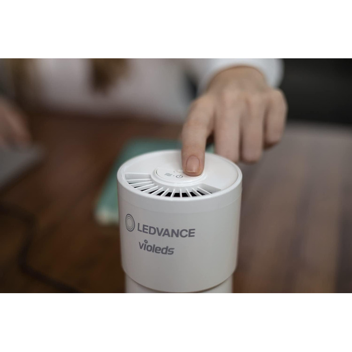 LEDVANCE UVC HEPA очищувач повітря з ультрафіолетом та HEPA-фільтром, портативний дезінфектор повітря для знищення вірусів і бактерій, мобільний очищувач для дому та офісу, живлення від USB