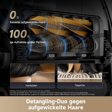 Робот-пилосос Dreame Aqua10 Roller: потужність 30000Pa, самоочищення, автоматичне випорожнення, керування голосом, чорний