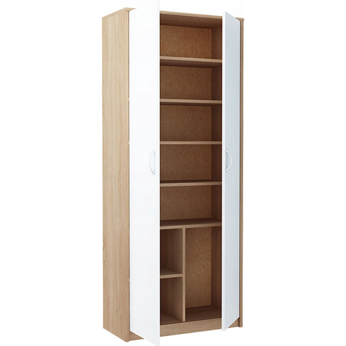 Шафа-гардероб Bestseller Patryk R004, 74x180x35 см, білий / дуб сонома