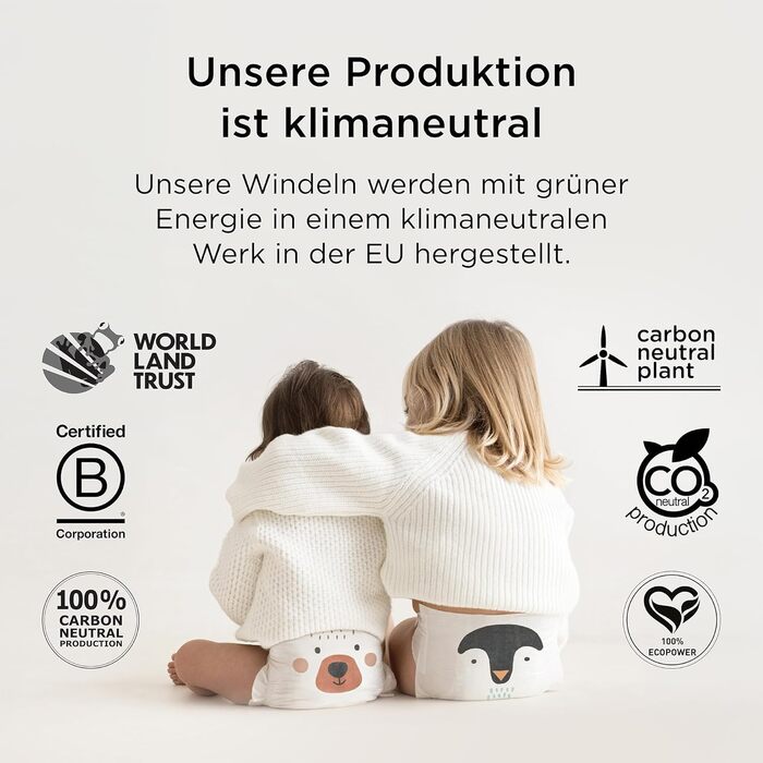 Преміум підгузки для новонароджених Kit & Kin, розмір 1 (2-5 кг), гіпоалергенні та веганські, 152 шт