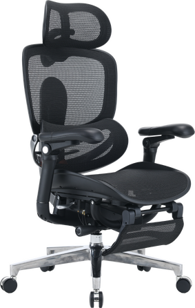 Крісло офісне Sihoo C500 V2 Black з підставкою для ніг