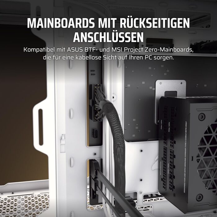 Корпус для ПК CORSAIR 2500X mATX, подвійна камера, загартоване панорамне скло, сумісний з реверсивним підключенням материнської плати, без вентиляторів, чорний/горіх