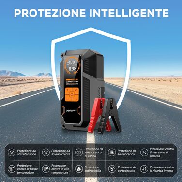 Пусковий пристрій (бустер) для авто 8000A з компресором 150 PSI та функцією Powerbank