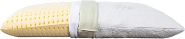 Подушка ортопедична 40x80x18 см з піни Memory Foam та Aloe Vera, знімний двошаровий чохол, для підтримки шийного відділу хребта