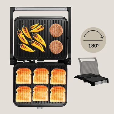 Електрогриль-тостер ZEEGMA Grill Chef 2-в-1 з керамічним антипригарним покриттям 2000 Вт