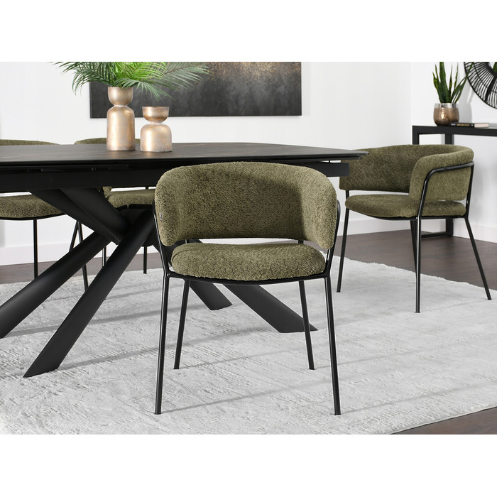 Стілець Mebel-Partner, оббивка тканина, зелений, 1 шт.