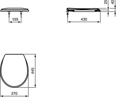 Унітазне сидіння Ideal Standard Contour 21, оригінал, біле