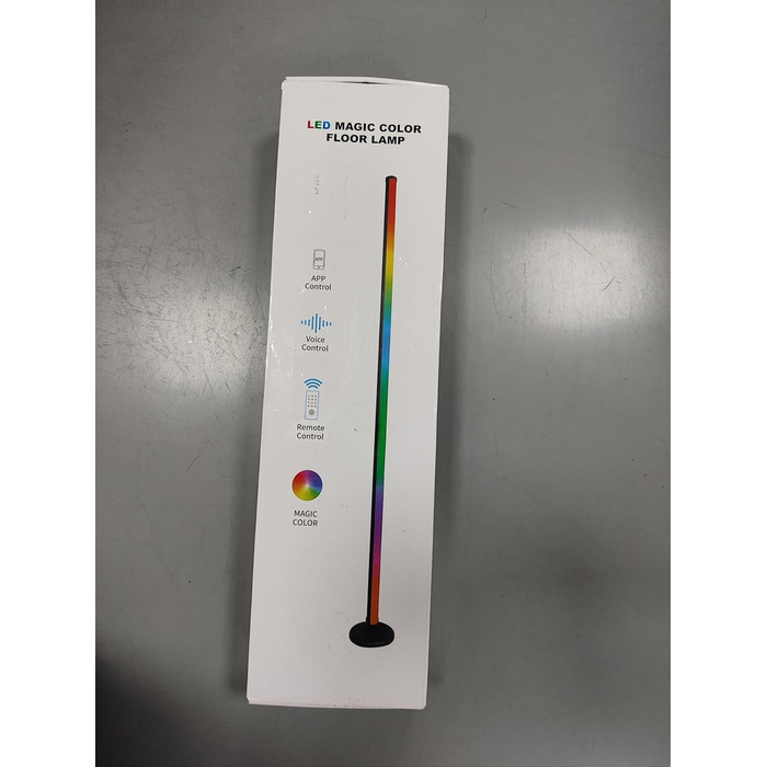 DeeprBling LED торшер для вітальні, диммований RGB світильник, керування пультом і додатком, 16 млн кольорів, музичні режими, таймер, EU-адаптер