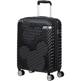 Дорожня валіза American Tourister Mickey Clouds, розмір S, розширювана, 55 см, 38/45 л, чорна з принтом Міккі Мауса, ручна поклажа, на колесах