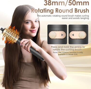 Набір професійних фен-щіток 3-в-1 Rotierend Air Styler для сушіння, випрямлення та укладання волосся (Чорний)