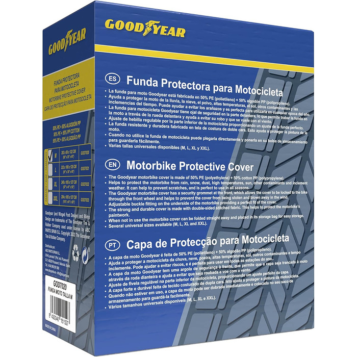 Чохол для мотоцикла Goodyear, розмір M, водонепроникний захист