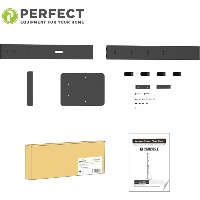 Підставка для пилососа PERFECT EQUIPMENT PHD-D200B, алюмінієва, чорна