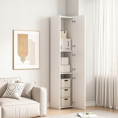 Стелаж MuvuHome, 30 x 170 x 30 см, білий