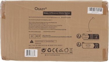 Торшер арочний Osasy, вінтажний, чорний-золотий, метал, регульований плафон, E27, 60 Вт, 165 см, для вітальні, для читання