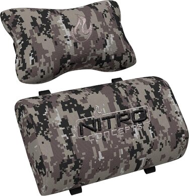 Ігрове крісло NITRO CONCEPTS S300 Urban Camo, ергономічне, для геймерів і офісу, тканинна оббивка, навантаження до 135 кг