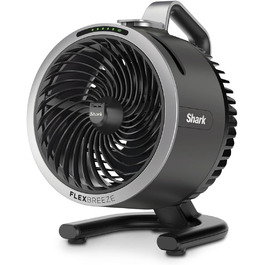 Вентилятор Shark FlexBreeze HydroGo з розпилювачем: потужний, бездротовий, для дому та вулиці, тихий, компактний, до 20 м³/хв, Carbon FA050UK
