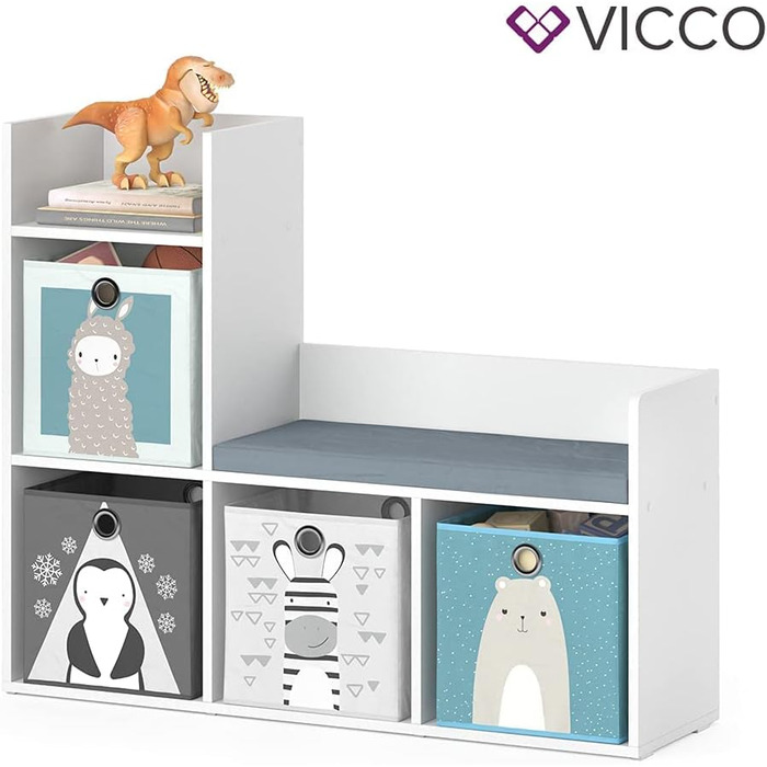 Дитяча полиця Vicco Luigi, біла, 107.2 x 88.6 см, без коробок