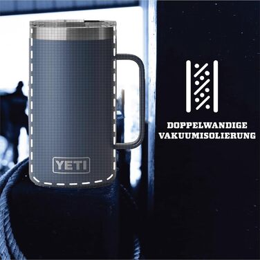 Термокружка YETI Rambler, нержавіюча сталь, 710 мл, синя