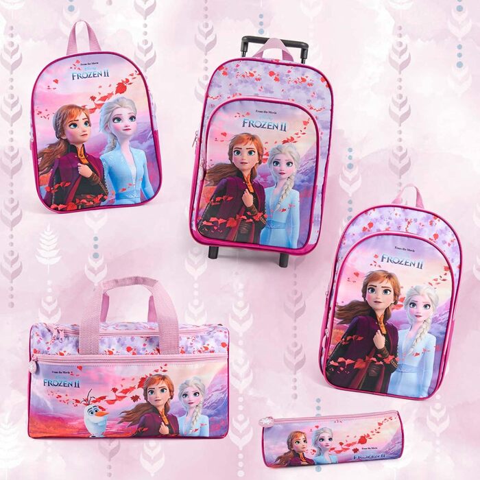 Дитячий рюкзак Frozen 2 Perletti для дівчаток, ліловий, 36x25x12 см, з Анною та Ельзою, для дитсадка та школи