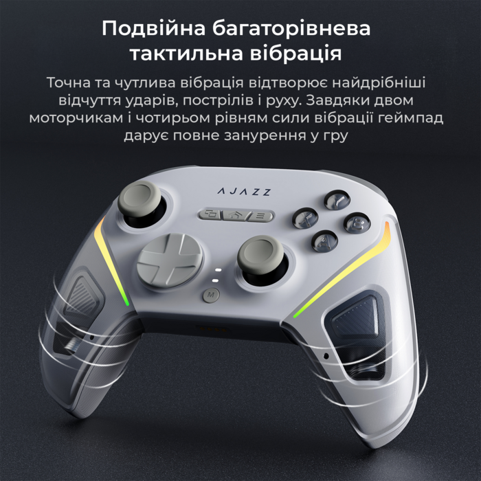 Бездротовий геймпад Ajazz GP100 White (GP100-W)