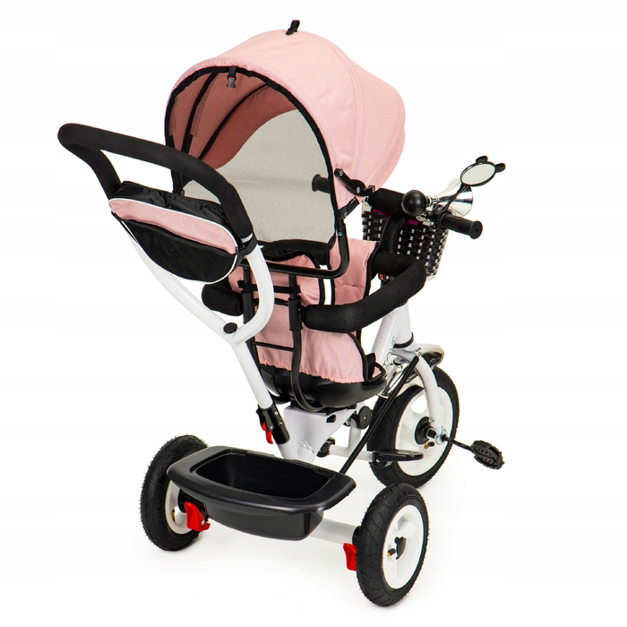 Триколісний велосипед Ecotoys 1796 (білий, чорний, рожевий, сірий)