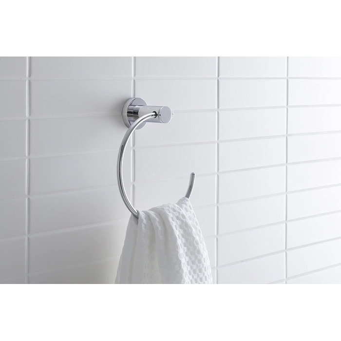 Рушникотримач-кільце Duravit D-Code, настінний, хром, 158x67x182 мм