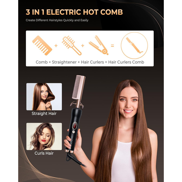 Мультистайлер для волосся 6 в 1 Airstyler, 1400 Вт, іонізація, автоматичний локон, професійна гаряча щітка, випрямляч і фен