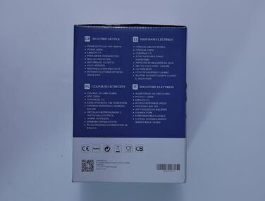 Електричний чайник Aigostar King 1,7 л, нержавіюча сталь, 2200 Вт, LED підсвітка, фільтр від накипу, захист від перегріву, BPA Free