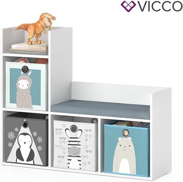 Дитяча полиця Vicco Luigi, біла, 107.2 x 88.6 см, без коробок