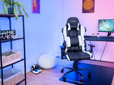 Ігрове крісло Trust Gaming GXT 708W Resto, біле, 360° обертання, знімні подушки, регульована висота, офісне крісло для комп'ютера