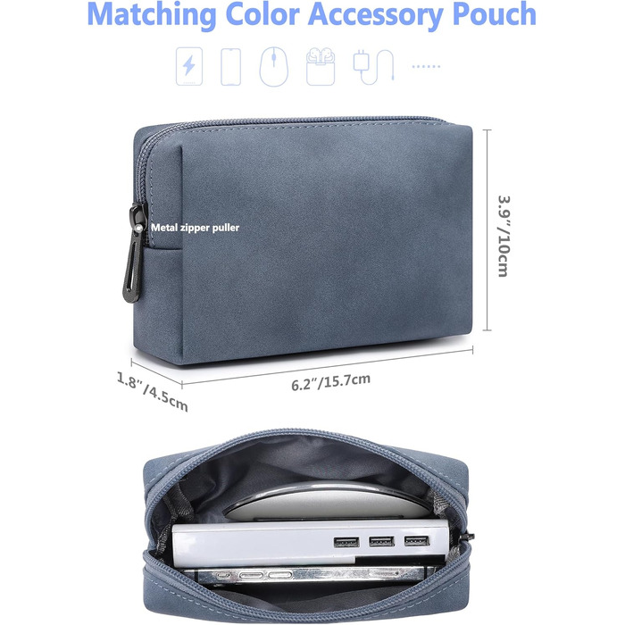 Чохол-сумка для ноутбука HYZUO з підставкою для MacBook 13.3-14 дюймів, захисний конверт (комплект 2 шт.), помаранчевий