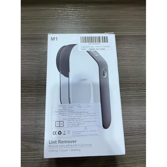 Електричний машинка для видалення катишків з LED-дисплеєм, USB акумуляторна, 3 швидкості, 6-лезова, 2000 мА·год, для різних тканин, чорна