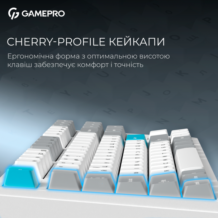 Бездротова механічна клавіатура GamePro Asgard Ragnar (MK285WH)