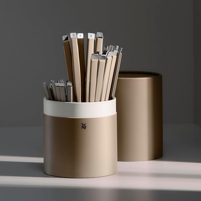 Набір столових приборів WMF Emotion Smoky Wood, 30 предметів на 6 осіб, нержавіюча сталь Cromargan, кольорові ручки